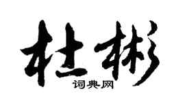 胡問遂杜彬行書個性簽名怎么寫