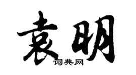 胡問遂袁明行書個性簽名怎么寫