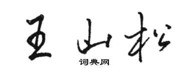 駱恆光王山松行書個性簽名怎么寫