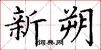 丁謙新朔楷書怎么寫