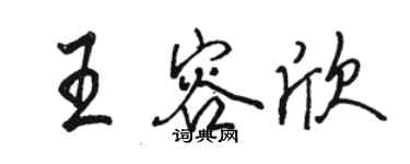 駱恆光王容欣行書個性簽名怎么寫