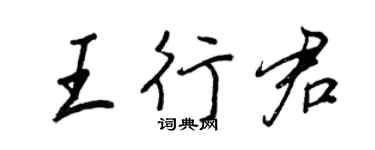 王正良王行君行書個性簽名怎么寫