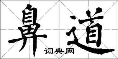 翁闓運鼻道楷書怎么寫