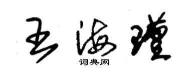 朱錫榮王海瑾草書個性簽名怎么寫