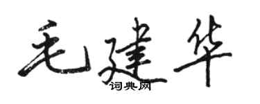 駱恆光毛建華行書個性簽名怎么寫