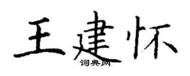 丁謙王建懷楷書個性簽名怎么寫