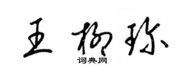 梁錦英王柳珍草書個性簽名怎么寫