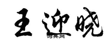 胡問遂王迎曉行書個性簽名怎么寫