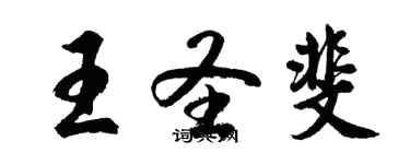胡問遂王聖斐行書個性簽名怎么寫