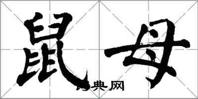 翁闓運鼠母楷書怎么寫
