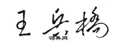 駱恆光王兵橋草書個性簽名怎么寫