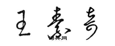 駱恆光王素奇草書個性簽名怎么寫