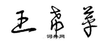 曾慶福王希苹草書個性簽名怎么寫