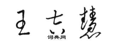 駱恆光王吉慧草書個性簽名怎么寫