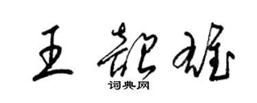 梁錦英王韶雄草書個性簽名怎么寫