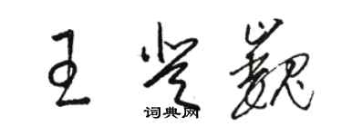 駱恆光王登巍草書個性簽名怎么寫