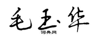 曾慶福毛玉華行書個性簽名怎么寫