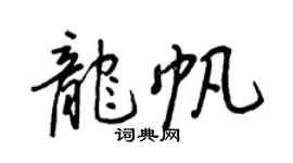王正良龍帆行書個性簽名怎么寫
