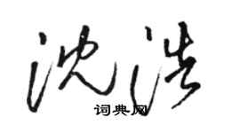 駱恆光沈浩草書個性簽名怎么寫