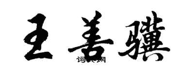 胡問遂王善驥行書個性簽名怎么寫