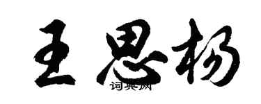 胡問遂王思楊行書個性簽名怎么寫