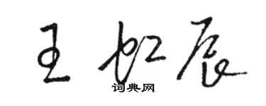 駱恆光王虹辰草書個性簽名怎么寫