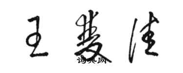 駱恆光王雙佳草書個性簽名怎么寫