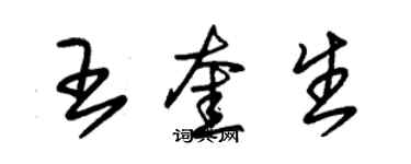 朱錫榮王奎生草書個性簽名怎么寫