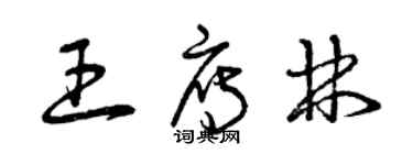 曾慶福王雁林草書個性簽名怎么寫