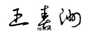 曾慶福王春洲草書個性簽名怎么寫