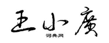 曾慶福王小廣草書個性簽名怎么寫
