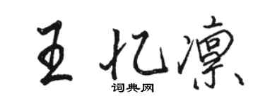 駱恆光王憶凜行書個性簽名怎么寫