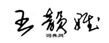 朱錫榮王韻雅草書個性簽名怎么寫