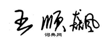 朱錫榮王順飆草書個性簽名怎么寫