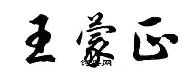 胡問遂王蒙正行書個性簽名怎么寫