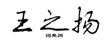 曾慶福王之揚行書個性簽名怎么寫