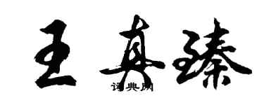 胡問遂王真臻行書個性簽名怎么寫