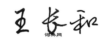 駱恆光王長和行書個性簽名怎么寫