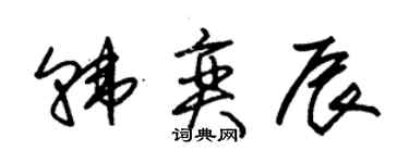 朱錫榮韓奕辰草書個性簽名怎么寫
