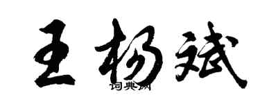 胡問遂王楊斌行書個性簽名怎么寫