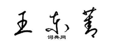 梁錦英王東菁草書個性簽名怎么寫