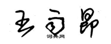 朱錫榮王雨昂草書個性簽名怎么寫