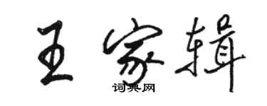 駱恆光王家輯行書個性簽名怎么寫