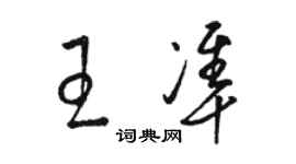 駱恆光王準草書個性簽名怎么寫