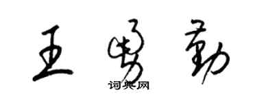 梁錦英王勇勤草書個性簽名怎么寫