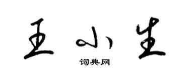 梁錦英王小生草書個性簽名怎么寫