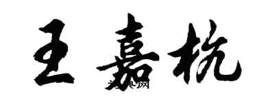 胡問遂王嘉杭行書個性簽名怎么寫