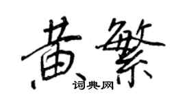 王正良黃繁行書個性簽名怎么寫