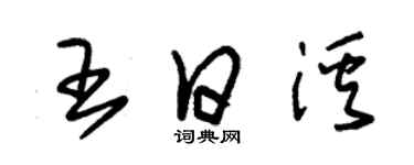 朱錫榮王日溪草書個性簽名怎么寫