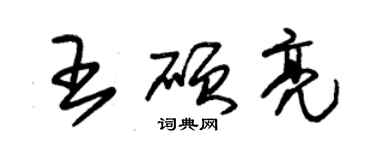 朱錫榮王碩亮草書個性簽名怎么寫